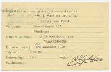 Verhuiskaart G. 26 Particulier bedrukt Vlaardingen 1960 