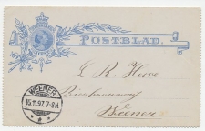 Postblad G.5 Nieuweschans - Weener Duitsland 1897 - Grenstarief
