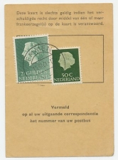 Em. Juliana Postbuskaartje Emmen 1961