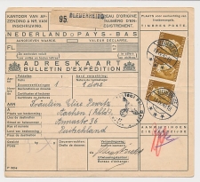 Em. Konijnenburg Pakketkaart  Bleijerheide - Duitsland 1940