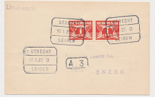 Treinblokstempel : Utrecht - Leiden D 1927