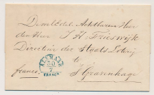 Halfrond-Francostempel Alkmaar - Den Haag 1851