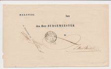 Staphorst - Trein takjestempel Zutphen - Leeuwarden 1872