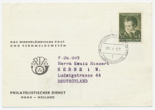 PTT Introductiekaart ( Duits )  Em. Lepra 1956 Ned. Nieuw Guinea
