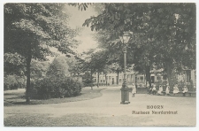 Prentbriefkaart Hoorn - Plantsoen Noorderstraat 1909