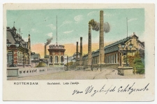 Prentbriefkaart  Rotterdam - Gasfabriek 1906