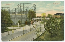 Prentbriefkaart  Rotterdam - Gasfabriek  1911