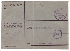 Dienst PTT Apeldoorn - Belgie 1941 - Censuur WOII