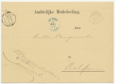 Kleinrondstempel  Heinoo 1889 ( blauw )