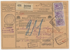 Em,. Veth Pakketkaart Amsterdam - Belgie 1930