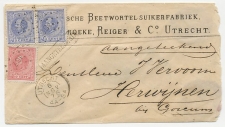 Em. 1872 Aangetekend Utrecht - Herwijnen