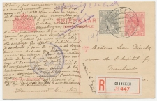 Em. Bontkraag Aangetekend Briefkaart Ginneken - Belgie 1918