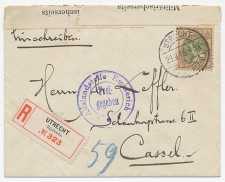 Em. Bontkraag Aangetekend Utrecht - Duitsland 1915
