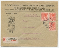 Em. Veth Aangetekend Amsterdam -  Duitsland 1927